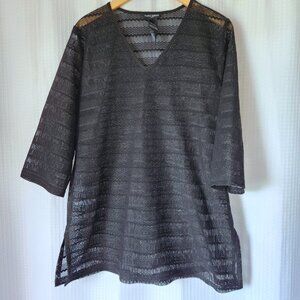 Mario Serani Bathing Suit Cover-Up Size Large Side Slits Lightweight Beach Swim